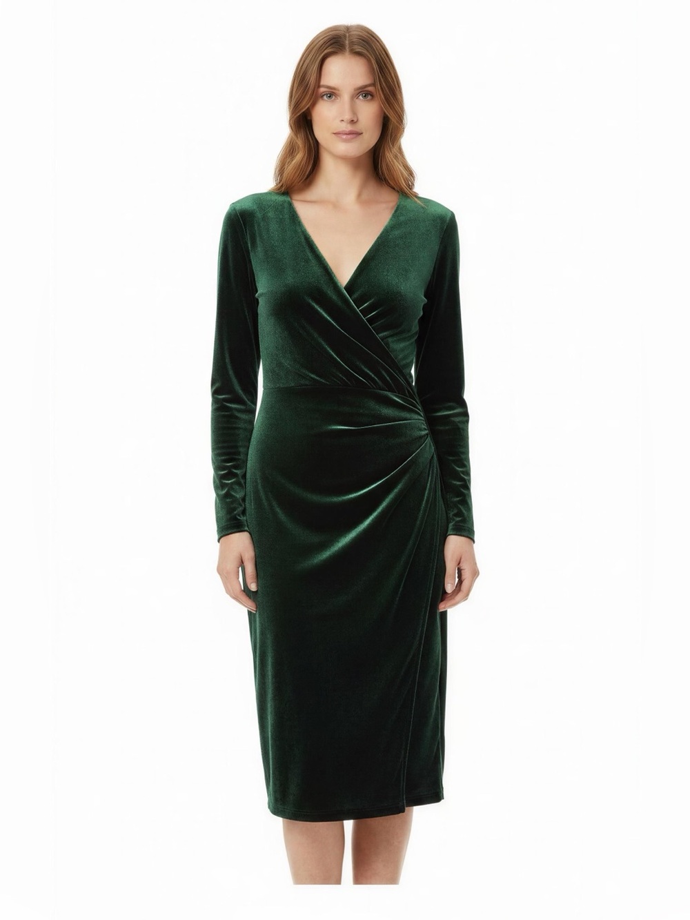 Lauren Ralph Lauren Elegant Green‎ Velvet Dress size 12